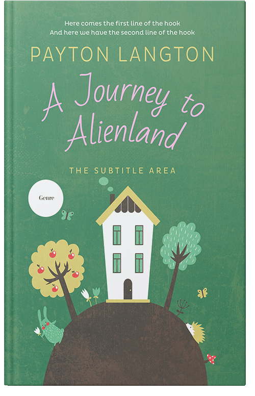 Front view of Premade Children's Book Cover - Aqua Forest