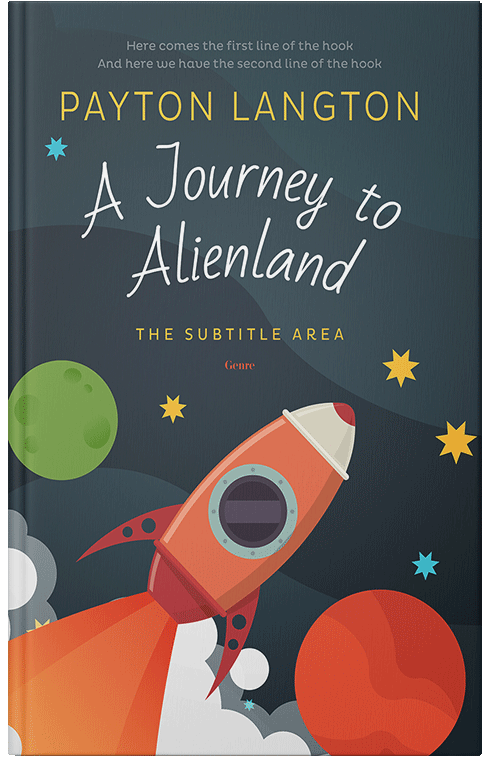 Front view of Premade Science Fiction Book Cover - Terracotta