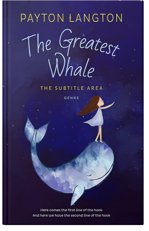 Front view of Premade Abstract Book Cover - Violet