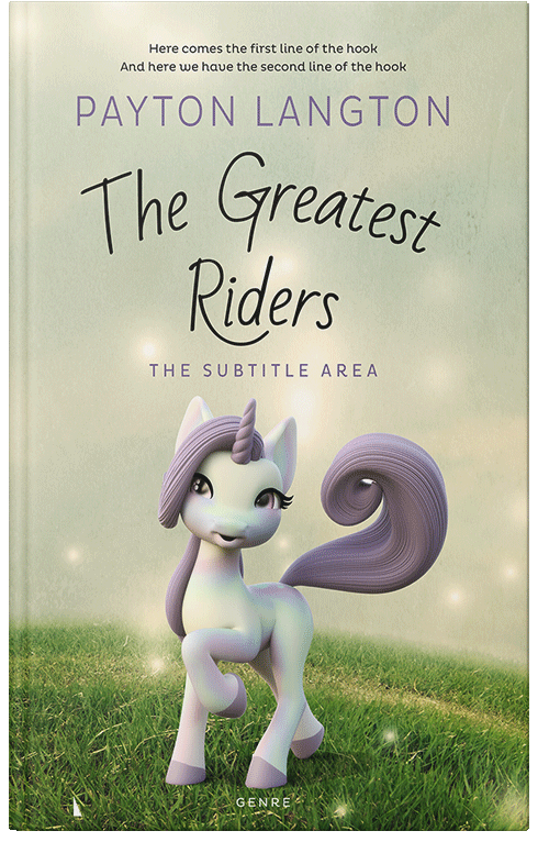 Front view of Premade Children's Book Cover - Moon Mist