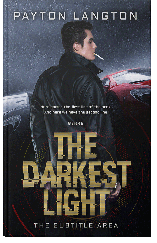 Front view of Premade Action & Adventure Book Cover - Shark