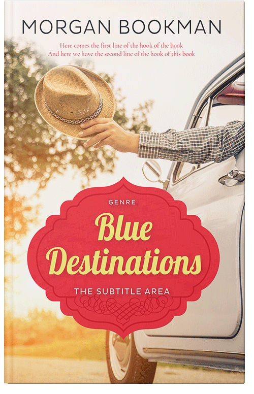 Front view of Premade Travel Book Cover - Janna