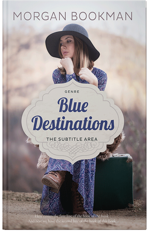 Front view of Premade Travel Book Cover - Ebony Clay