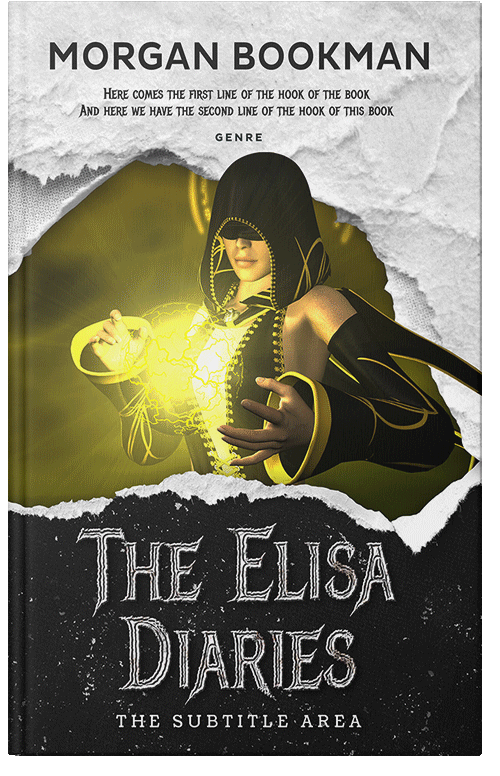 Front view of Premade Fantasy Book Cover - White Rock