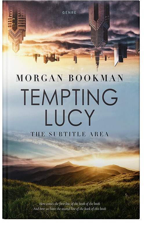 Front view of Premade Surreal Book Cover - Mist Gray