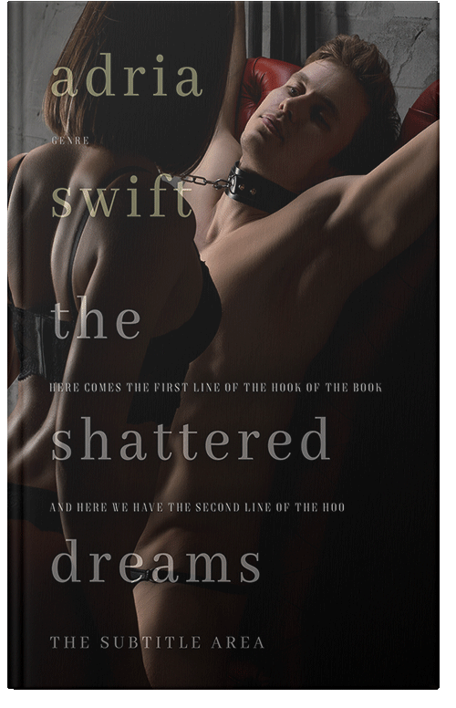 Front view of Premade Erotica Book Cover - Black