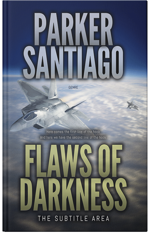 Front view of Premade Action & Adventure Book Cover - Ebony Clay