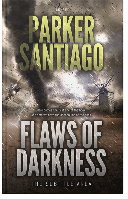 Front view of Premade Apocalyptica Book Cover - Taupe