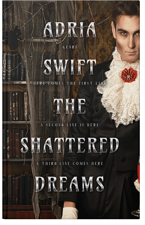 Front view of Premade Horror Book Cover - Oil