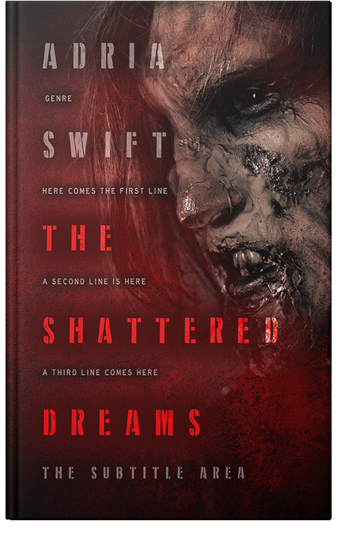 Front view of Premade Horror Book Cover - Paco