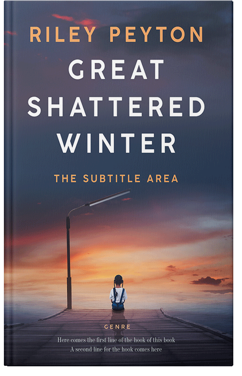 Front view of Premade Literary Fiction Book Cover - Bright Gray