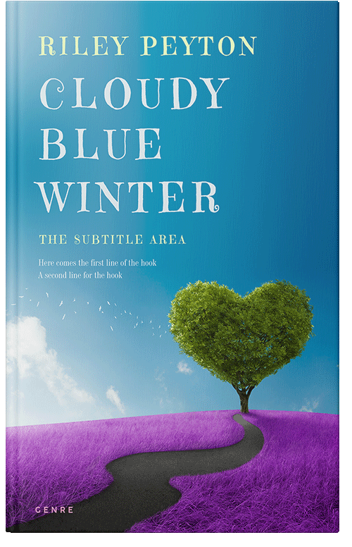 Front view of Premade Romance Book Cover - Curious Blue