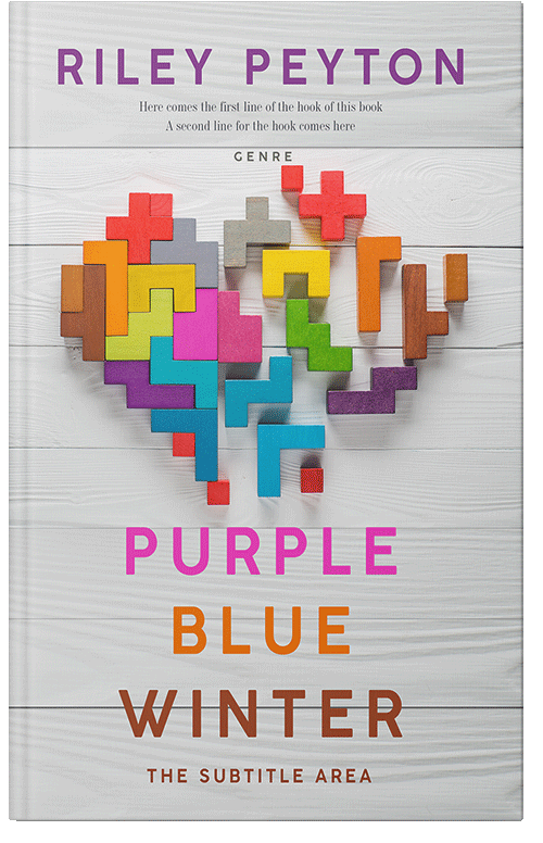 Front view of Premade Romance Book Cover - Quill Gray