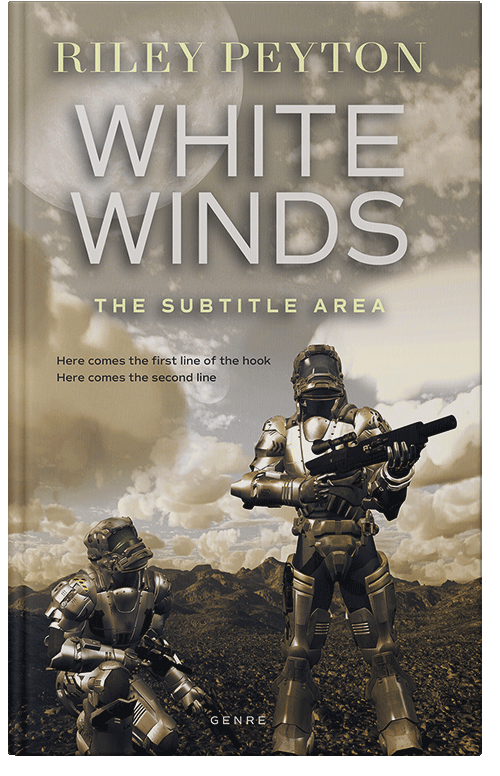 Front view of Premade Science Fiction Book Cover - Pale Oyster