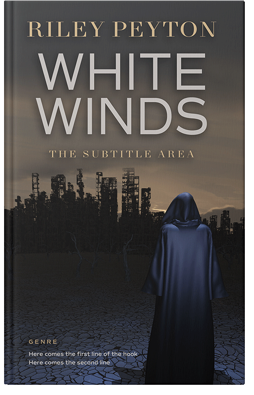 Front view of Premade Apocalyptica Book Cover - Shark