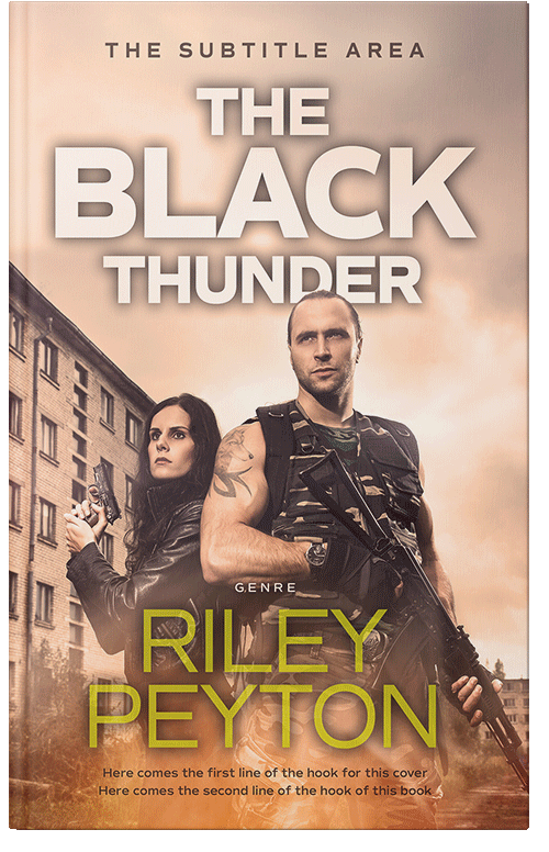 Front view of Premade Action & Adventure Book Cover - Cameo