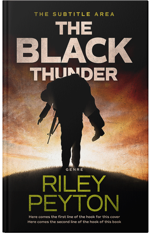 Front view of Premade Action & Adventure Book Cover - Brandy