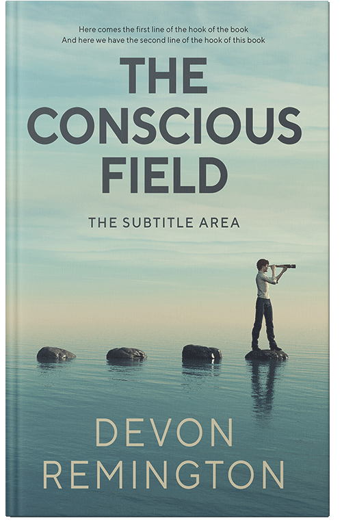 Front view of Premade Travel Book Cover - Powder Ash