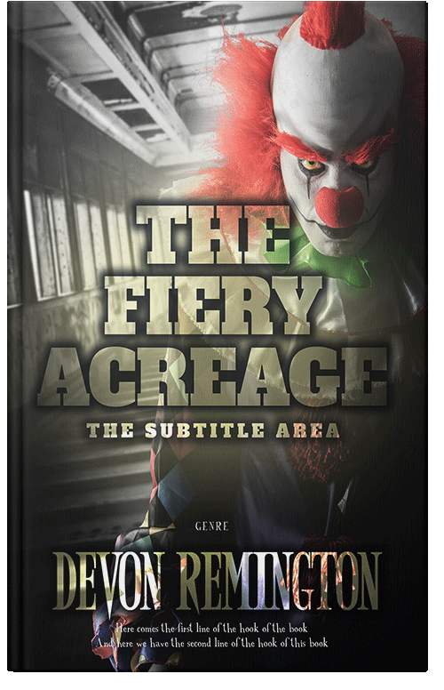 Front view of Premade Horror Book Cover - Vanilla