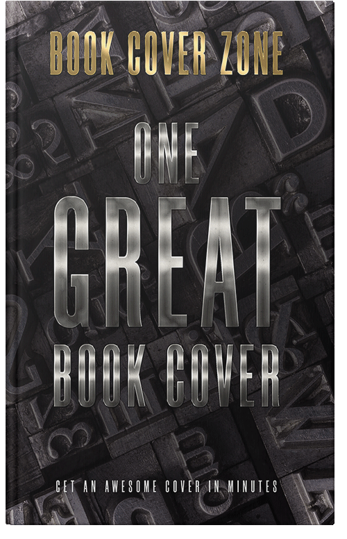 Front view of Premade Abstract Book Cover - Thunder