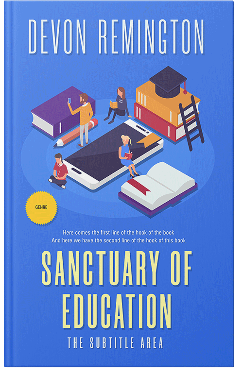 Front view of Premade Self-Improvement & Self-Help Book Cover - Royal Blue