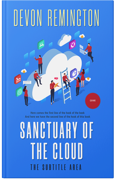 Front view of Premade Business Book Cover - Dodger Blue