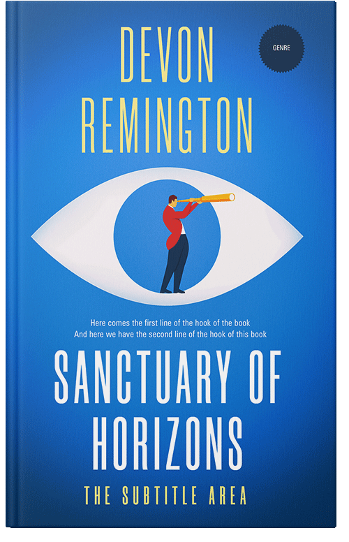 Front view of Premade Self-Improvement & Self-Help Book Cover - Denim