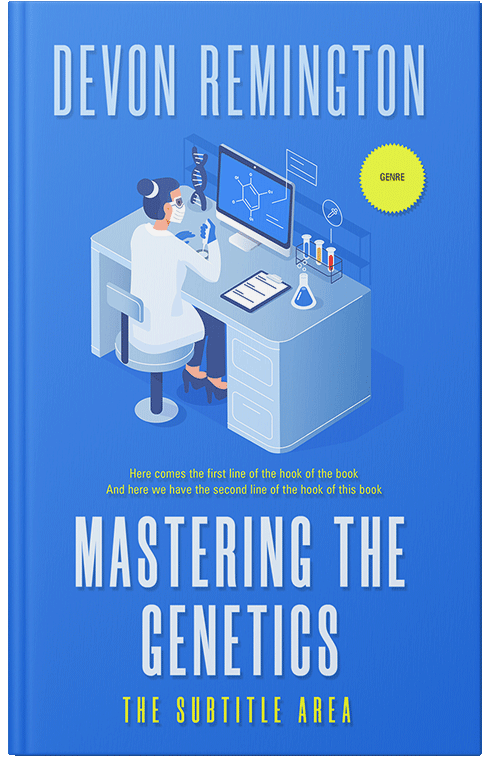 Front view of Premade Science & Nature Book Cover - Royal Blue