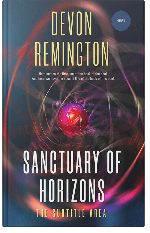 Front view of Premade Abstract Book Cover - Tuna