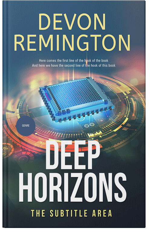 Front view of Premade Abstract Book Cover - Pickled Bluewood