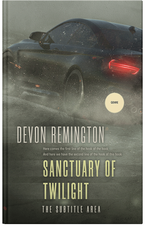 Front view of Premade Action & Adventure Book Cover - Fuscous Gray