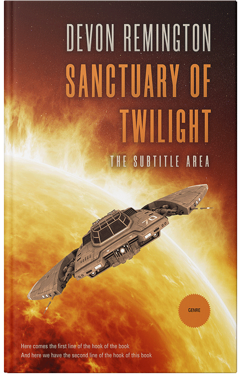 Front view of Premade Science Fiction Book Cover - Aubergine