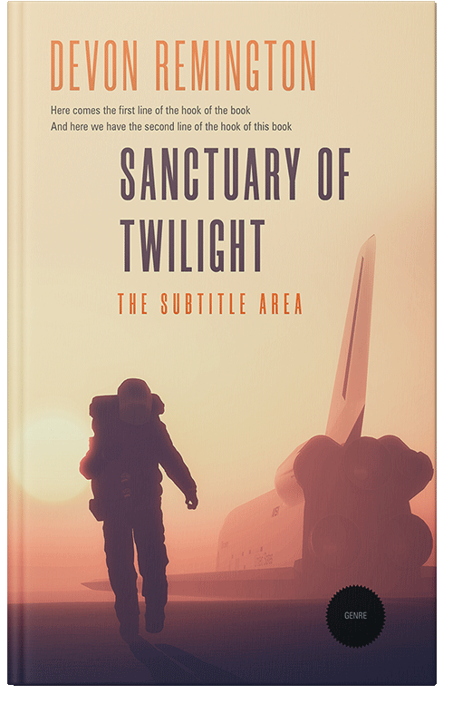 Front view of Premade Science Fiction Book Cover - Eggplant