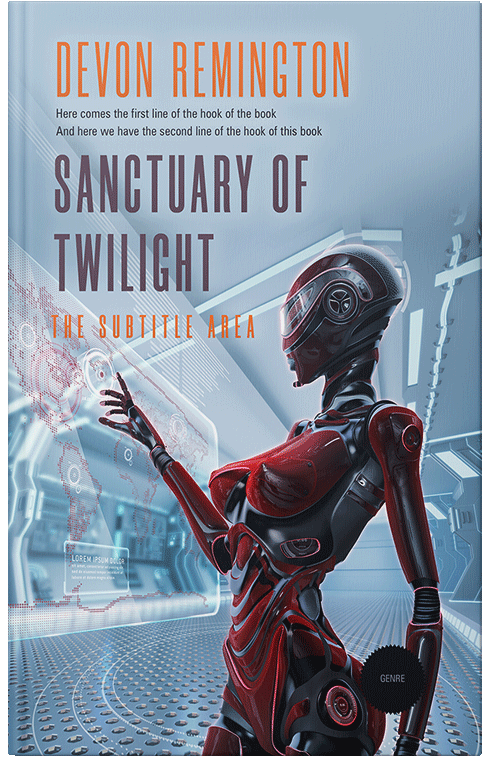 Front view of Premade Science Fiction Book Cover - Rock Blue