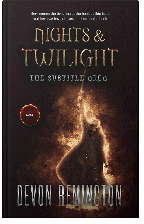 Front view of Premade Fantasy Book Cover - Asphalt
