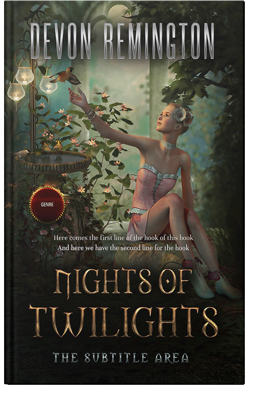 Front view of Premade Fantasy Book Cover - Rangoon Green