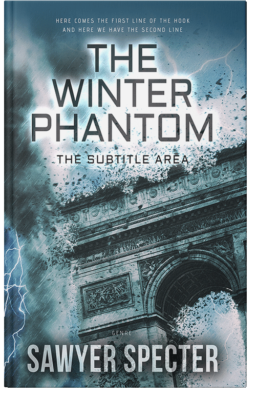 Front view of Premade Apocalyptica Book Cover - Oxford Blue