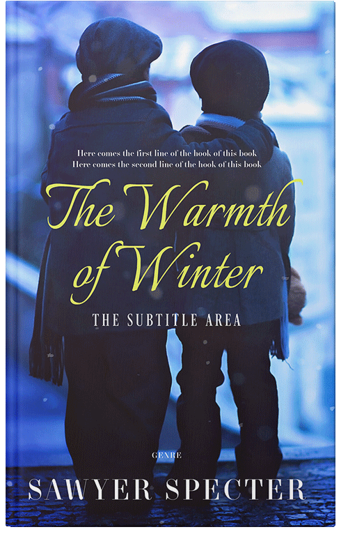 Front view of Premade Literary Fiction Book Cover - Steel Gray