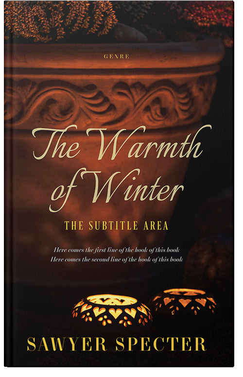 Front view of Premade Romance Book Cover - Graphite