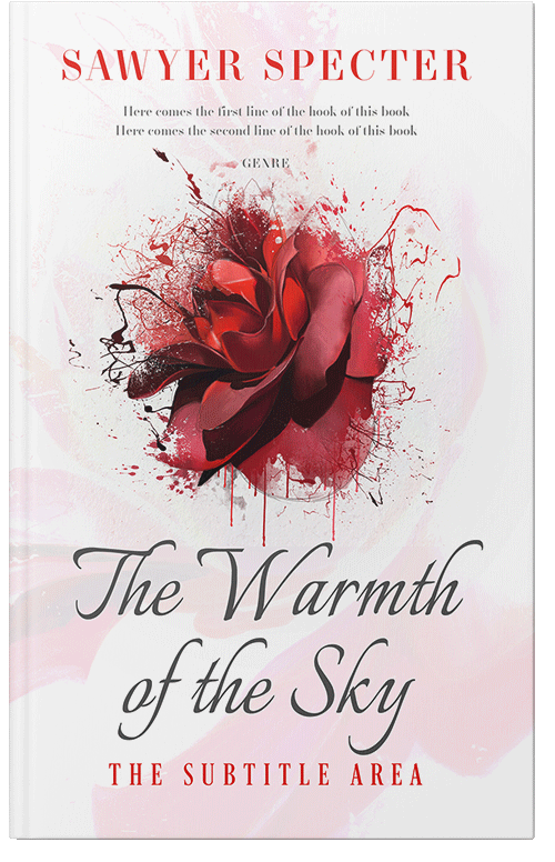 Front view of Premade Poetry Book Cover - Soft Peach