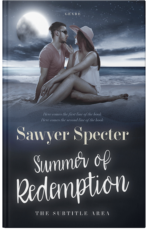 Front view of Premade Romance Book Cover - Bright Gray