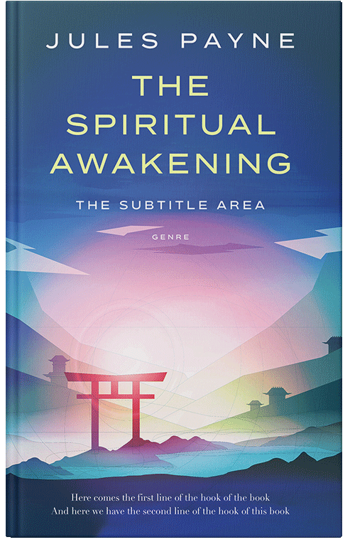 Front view of Premade Religion & Spirituality Book Cover - Pink Flare