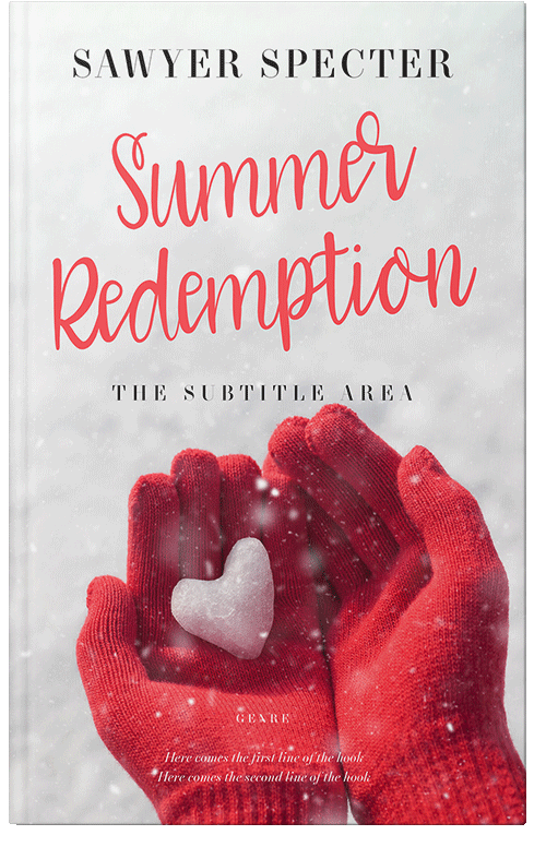 Front view of Premade Romance Book Cover - Brick Red