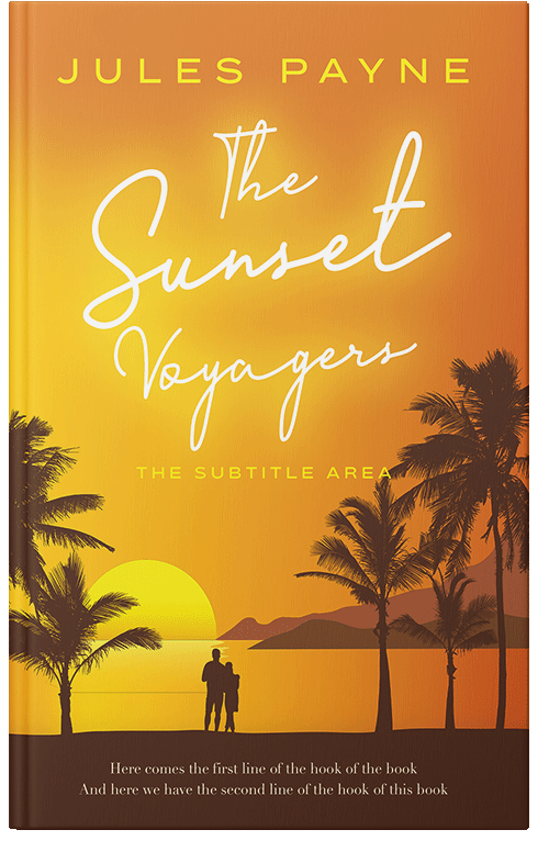 Front view of Premade Romance Book Cover - Fuel Yellow