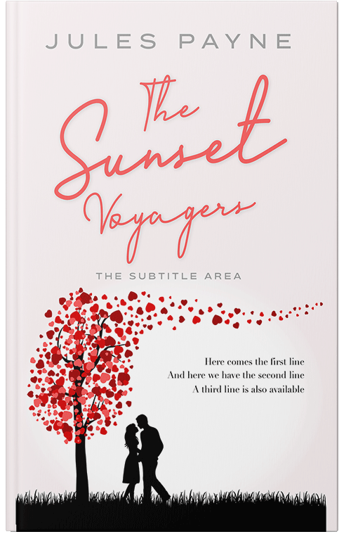 Front view of Premade Romance Book Cover - Vista White