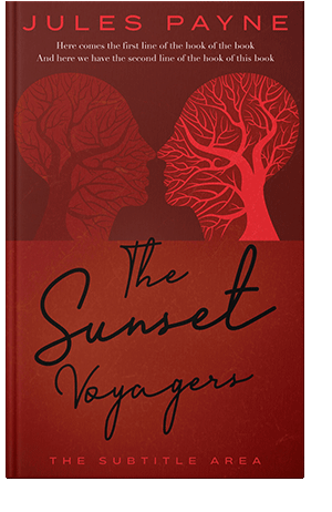 Pre Made Book Cover Dark Burgundy