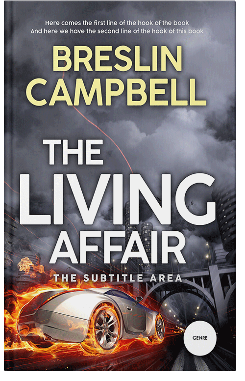 Front view of Premade Abstract Book Cover - Ship Gray