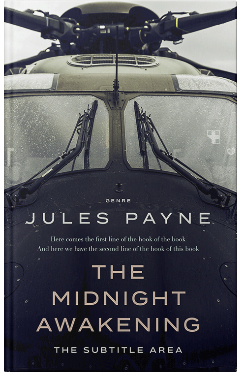 Front view of Premade Action & Adventure Book Cover - Mist Gray