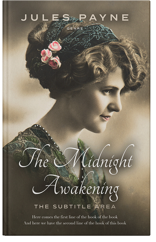 Front view of Premade Historical Book Cover - Taupe