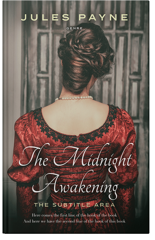 Front view of Premade Historical Book Cover - Taupe